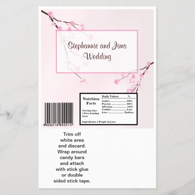 Flyer 2 Flor de cereja rosa com grande Bar de Hershey (Frente)