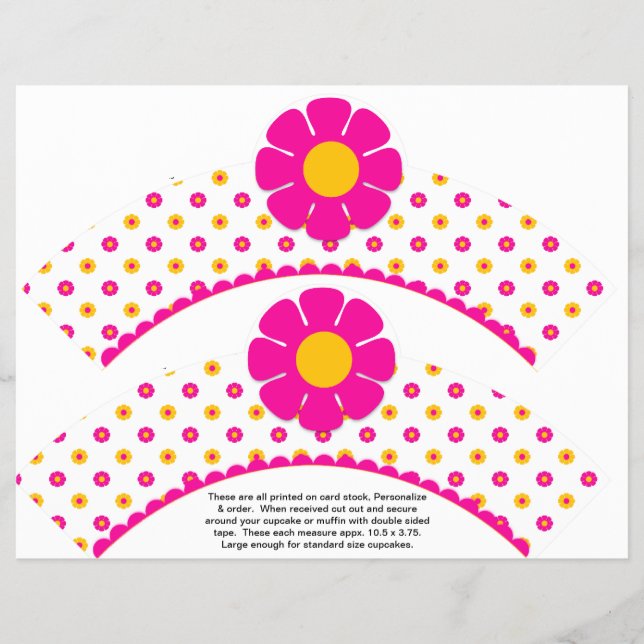 Flyer 2 Flores Retrô Aniversário Embrulhos Personalizado (Frente)
