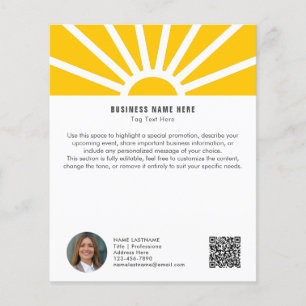 Flyer 2   Foto personalizada QR Modern Yellow Sunrise co