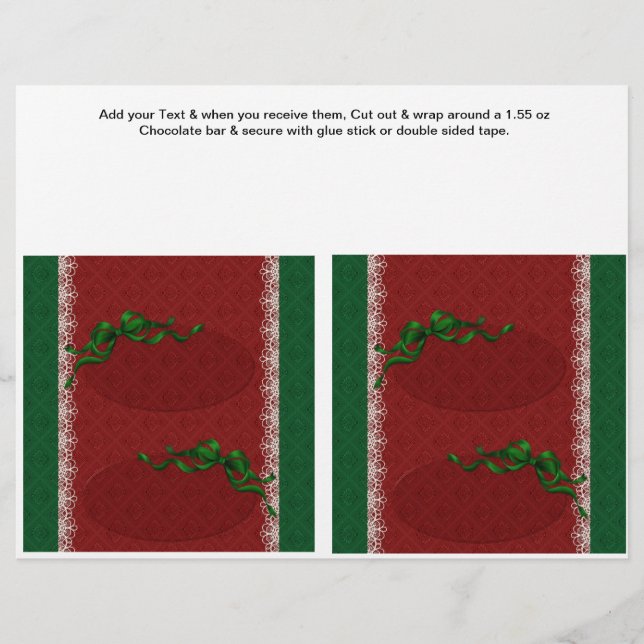 Flyer 2 Frascos de Bar de doce para Hershees Personaliza (Frente)