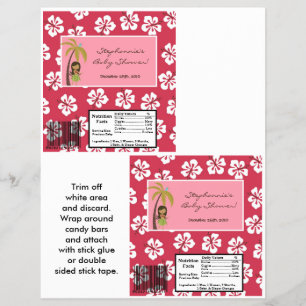 Flyer 2 Grande Bar de Hershey Rosa Havaiano Luau