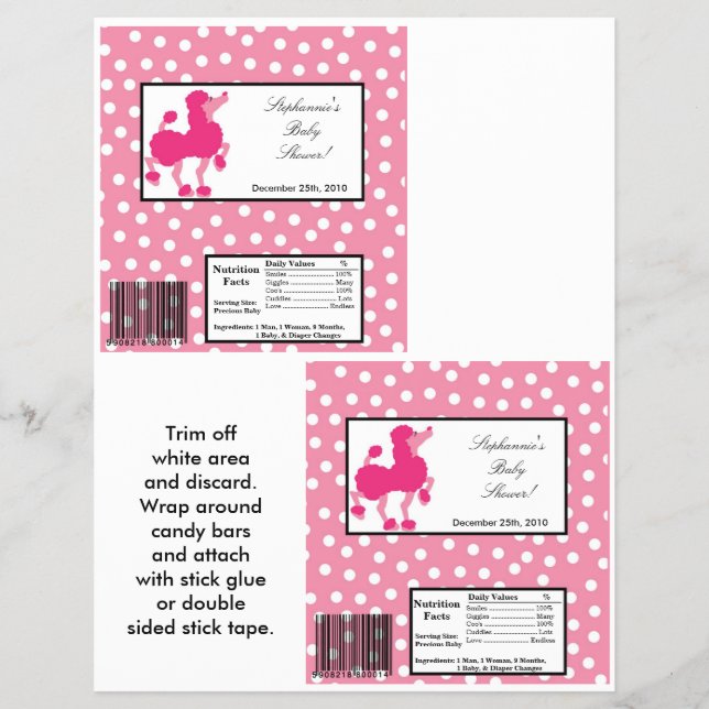 Flyer 2 Poodle Rosa Rosa de Bar Grande de Hershey Paris (Frente)