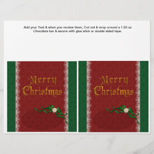 Flyer 2 Wrappers de Bar de doces personalizados de Natal