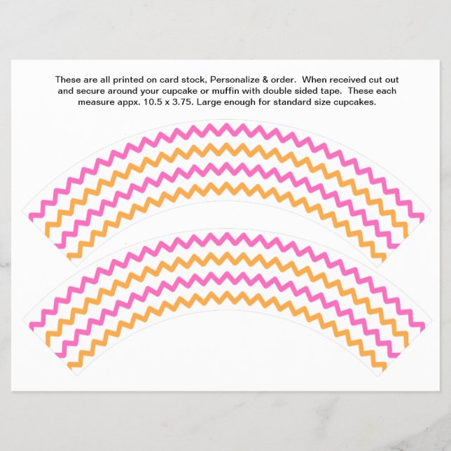Flyer 2 Zig zag Personalizar Invasores de Cupcake Genéri (Frente)