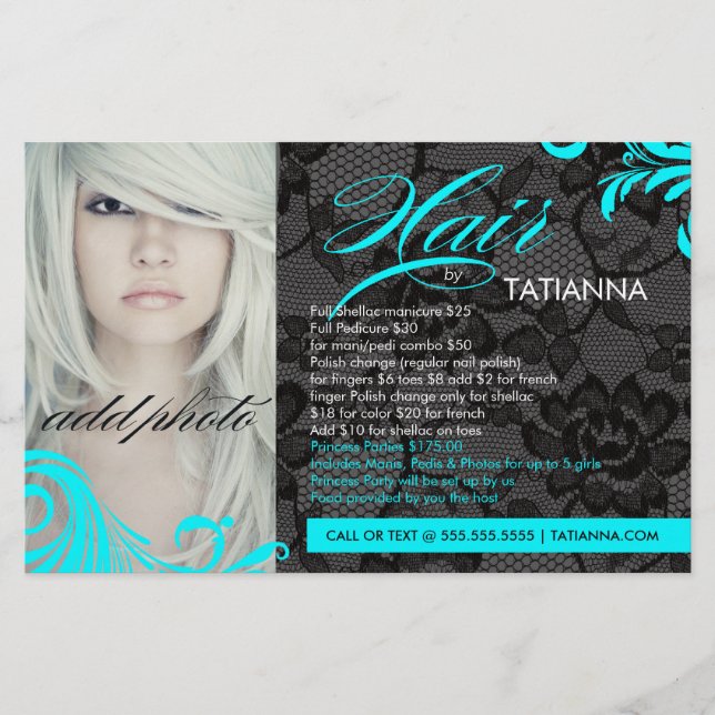 Flyer 311 Cabelo de chaminé e de rendas por passageiro (Frente)