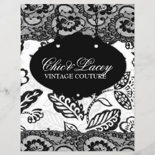 Flyer 311 preto e branco chique e Lacey