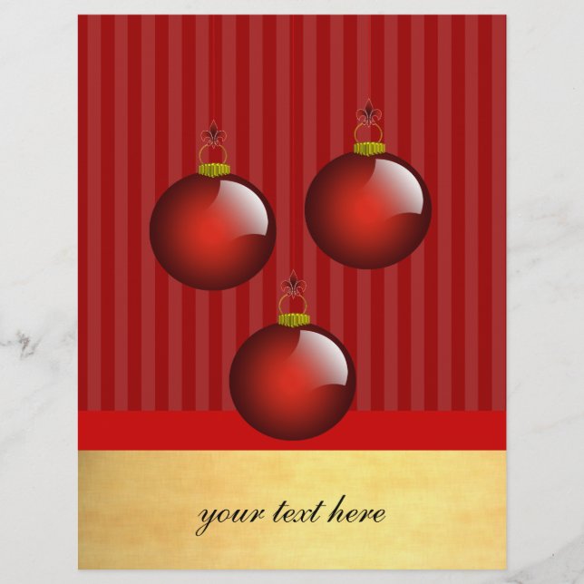 Flyer 3 Ornamentos vermelhos (Frente)