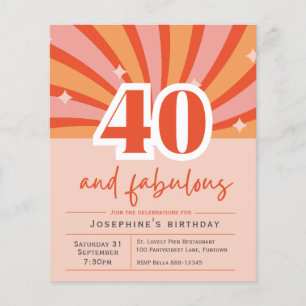 Flyer 40 e fabuloso, convite orçamental