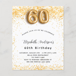 Flyer 60.º aniversário do convite para o orçamento da gl