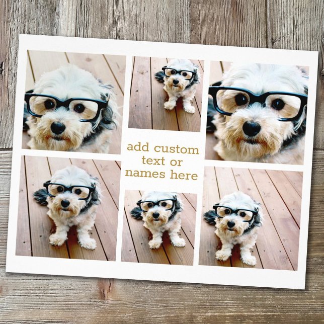 Flyer 6 Mínimo de Colagem de Fotos - Dourada e Grade Bra (Criador carregado)