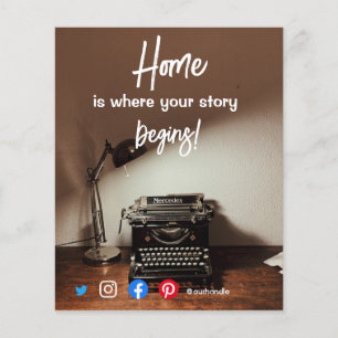 Flyer a engraçada casa de imóveis é onde sua história co