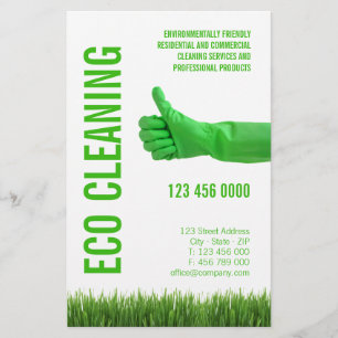 Flyer A limpeza amigável de Eco presta serviços de