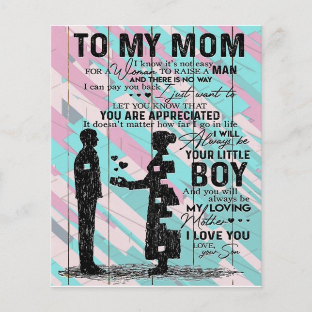 Flyer À Minha Mãe, Presente Por Mamães, Carta À Mãe (Frente)