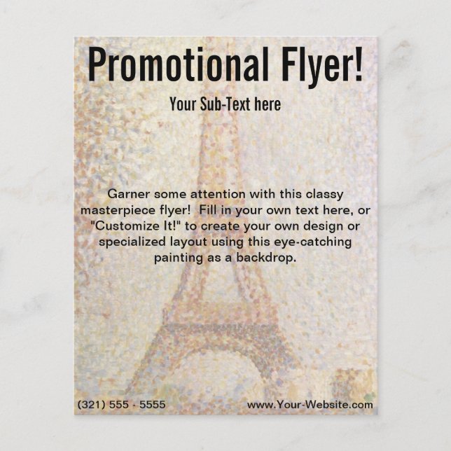 Flyer A Torre Eiffel de Georges Seurat (Frente)