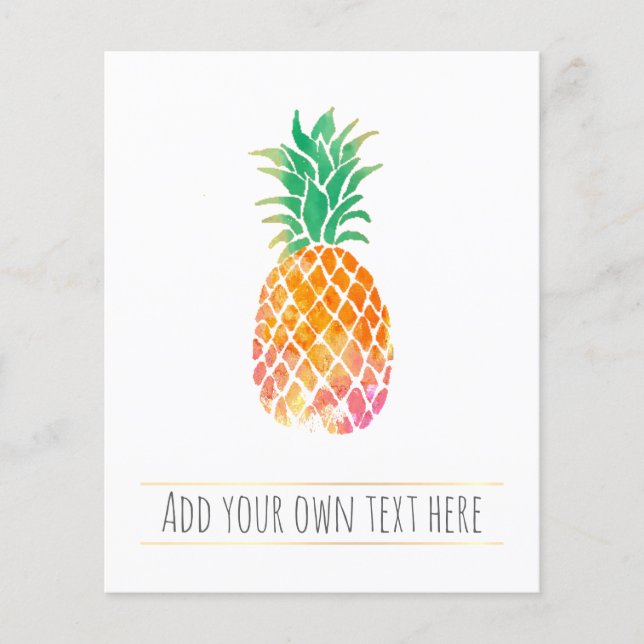 Flyer abacaxi tropical aquática (Frente)