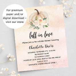 Flyer Abóbora chá de panela cair convite do orçamento do