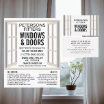 Flyer Abrir Design da janela, janela e companhia Fitter<br><div class="desc">Abra o folheto de propaganda da empresa Windows,  Window & Door Fitter Company pela Loja Cartão de visita.</div>