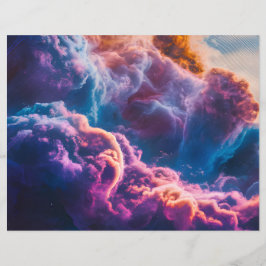 Flyer Abstract Space Nebula Art - Colorful Cosmic