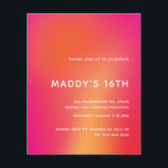 Flyer Abstrato Doce 16 Invit Moderno Mínimo Colorido<br><div class="desc">Pode ser totalmente personalizado para atender às suas necessidades. © Gorjo Designs. Feito para você através da plataforma Zazzle. // Precisa de ajuda para personalizar o seu design? Tem outras ideias? Sinta-se à vontade para me contactar (Zoe) diretamente.</div>