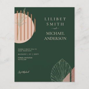 Flyer Abstrato Moderno Japandi Escandinavo Datas de Salv