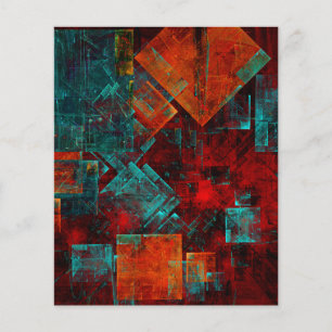 Flyer Abstrato Moderno Padrão Artístico Legal Colorido