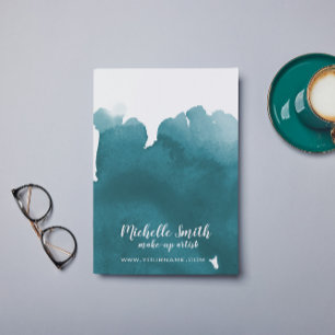 Flyer Abstrato turquoise aquarela forma arte