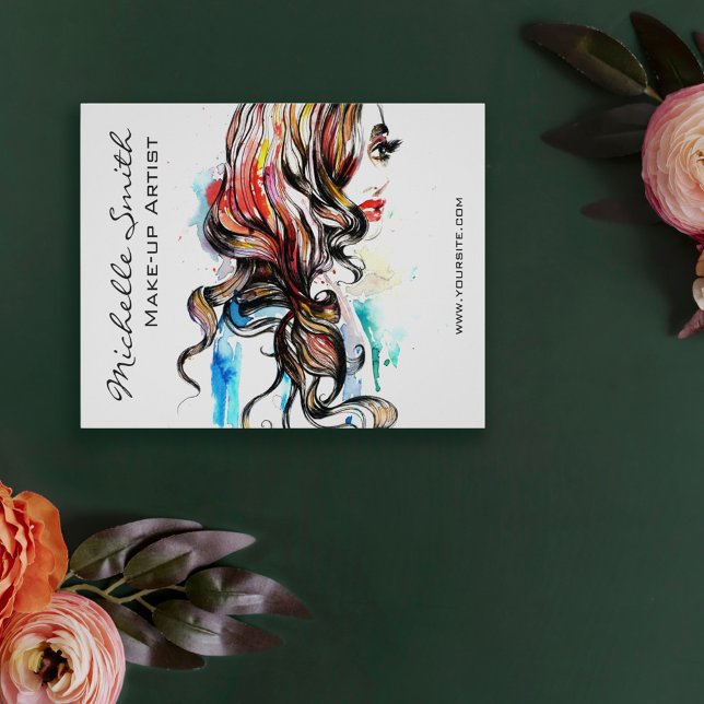 Flyer Abstrato Watercolor ink - composição feminina colo (Criador carregado)