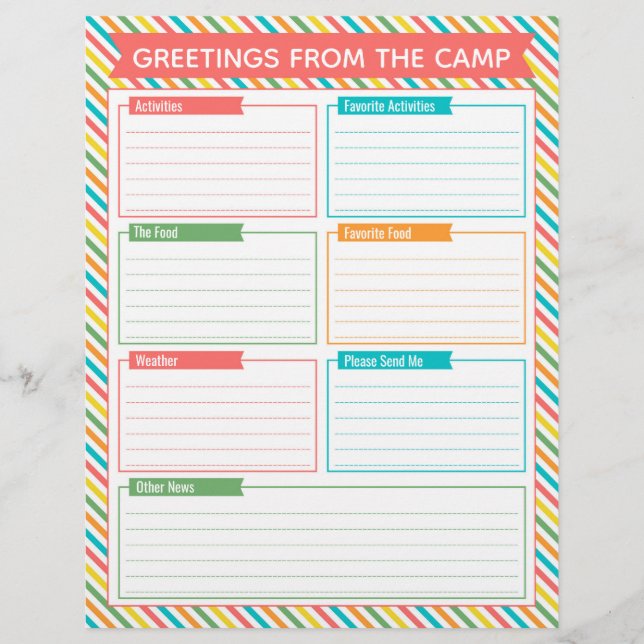 Flyer Acampamento de Verão Preenche-se em Letra (Frente)