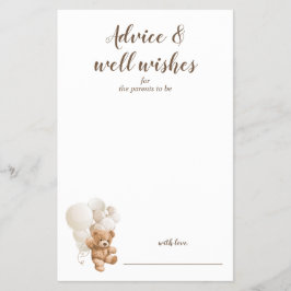 Flyer Aconselhamento e Bem Deseja Chá de fraldas do Urso