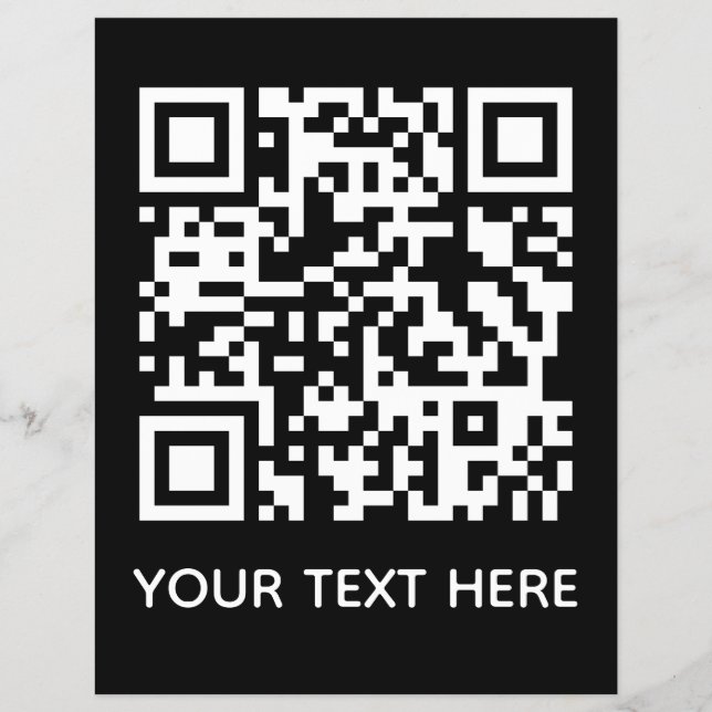 Flyer Adicione o seu próprio texto de código QR Link do  (Frente)