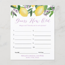 Flyer Adivinha Como Antigo Jogo Fotográfico do Chá de pa