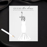 Flyer Adivinha o minimalista do jogo do Chá de panela de<br><div class="desc">Apresente diversão e entusiasmo ao seu chá de panela com o nosso jogo "Adivinha o Vestido"! Este jogo é perfeito para chás de panela, festas de noivado ou festas de solteira. O jogo inclui um conjunto de cartões de alta qualidade com ilustração vazio de noiva, e os jogadores terão que...</div>