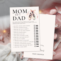 Adivinha Quem Chá de fraldas Jogo Rosa Calçados Ba