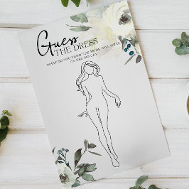 Flyer Adivinhe o Vestido Floral Branco de Marfim para No