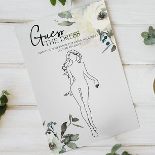 Flyer Adivinhe o Vestido Floral Branco de Marfim para No