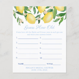 Flyer Adivinhem A Idade Da Noiva E Do Chá de casamento D