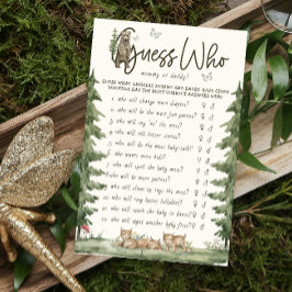 Flyer Adivinhem Quem Mamãe Ou Chá de fraldas De Jogo De