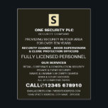 Flyer Adverter pessoal de segurança elegante e profissio<br><div class="desc">Folhetos De Publicidade De Pessoal De Segurança Sleek E Profissional Na Loja De Cartão de visita.</div>