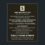 Flyer Adverter pessoal de segurança elegante e profissio<br><div class="desc">Folhetos De Publicidade De Pessoal De Segurança Sleek E Profissional Na Loja De Cartão de visita.</div>