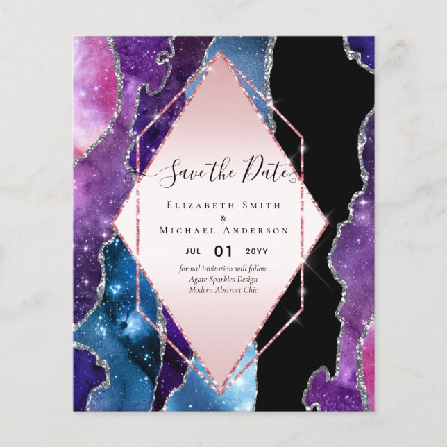 Flyer AGATE GLITTER Salvar Datas Glamor BUDGET (Frente)