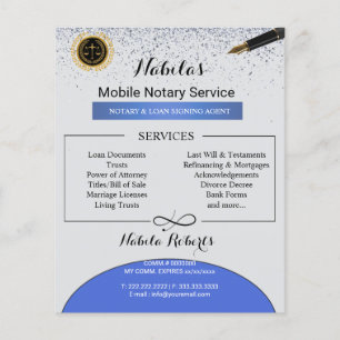 Flyer Agente de Assinatura de Empréstimo Notarial Brilho