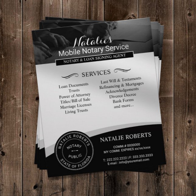 Flyer Agente de Assinatura de Empréstimo Notário Público (Criador carregado)