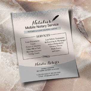 Flyer Agente de Assinatura de Empréstimo Público Notá