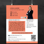 Flyer Agente de Assinatura Notária de Foto Moderna<br><div class="desc">O folheto de negócios moderno e moderno do Notary apresenta uma foto PNG de solteiro e detalhes de contato em um fundo cor de laranja e branco. Personalize ainda mais as cores e os detalhes das mídias sociais do seu serviço.</div>