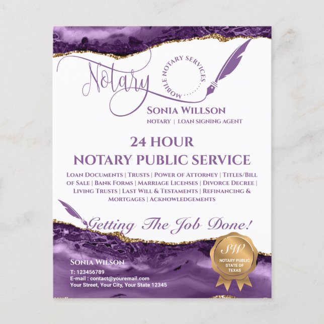 Flyer Agente de Notariado Móvel e de Assinatura de Empré (Frente)