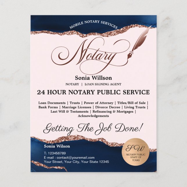 Flyer Agente de Sinalização de Notário e Empréstimo Móve (Frente)