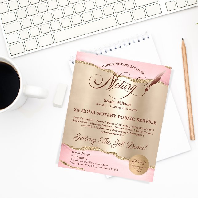 Flyer Agente de Sinalização de Notário e Empréstimo Móve (Criador carregado)