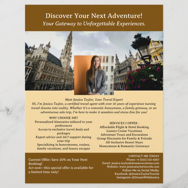 Flyer Agente de Viagens Único  (Frente)