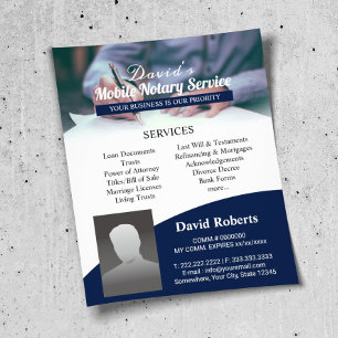 Flyer Agente Profissional de Notário Móvel de Assinatura