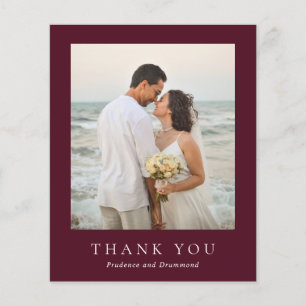 Flyer Agradecimento de Casamento Clássico Elegante em Bo